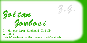 zoltan gombosi business card
