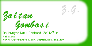 zoltan gombosi business card